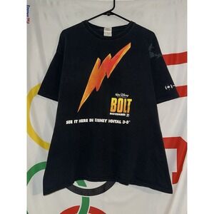 Disney Bolt Movie Promo T Shirt XL Dog Superhero Vintage Y2K